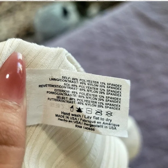 NEW TAVIK/REVOLVE Roan Slinky Ribbed One-Piece Swimsuit IN tapioca XS - Picture 11 of 16